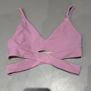 Lululemon Light Purple Cross-Front Sports Bra